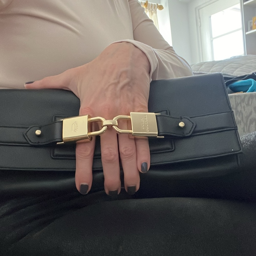 JC LEATHER CLUTCH BAG